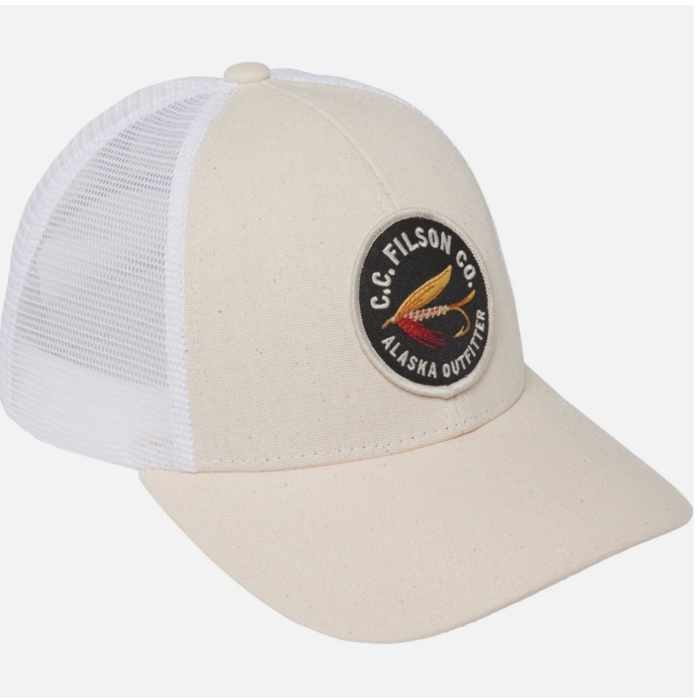 Alaska Outfitter Cream Mesh-Back Trucker Hat